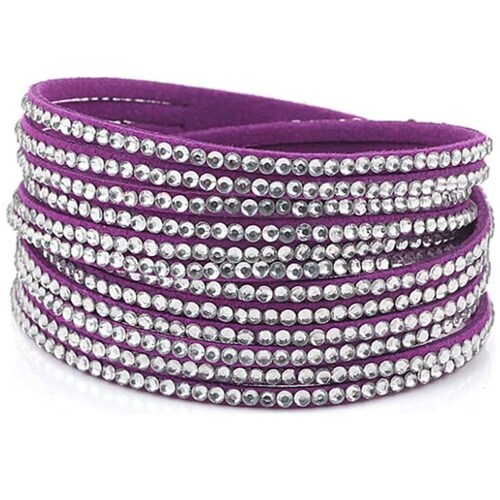 Pulsera Morada con Cristales Polo Club Rcbpc