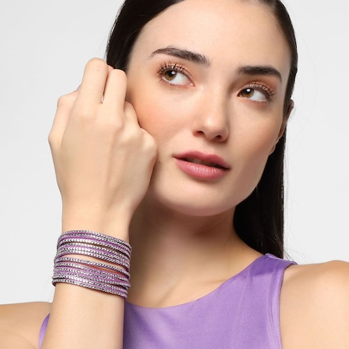 Pulsera Morada con Cristales Polo Club Rcbpc
