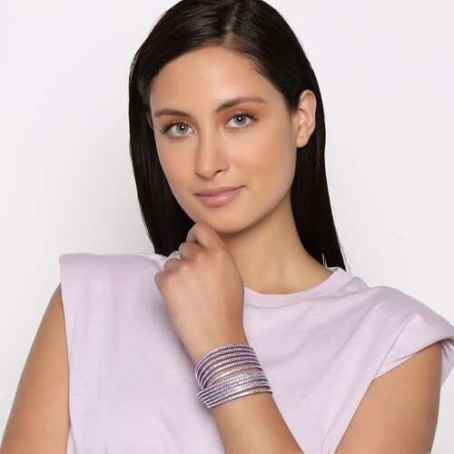 Pulsera Morada con Cristales Polo Club Rcbpc