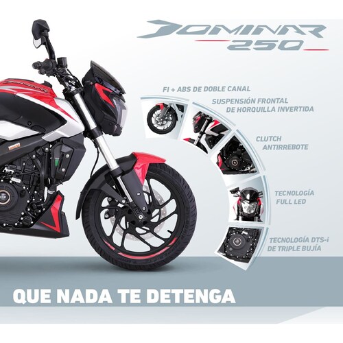 Motocicleta Bajaj Dominar 250 Roja 2024