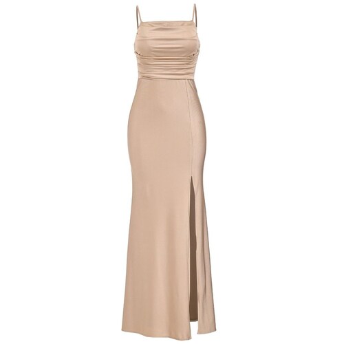 Vestido Largo Pink Gallery Licra Satinada para Mujer