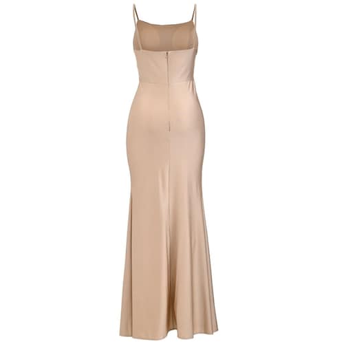 Vestido Largo Pink Gallery Licra Satinada para Mujer
