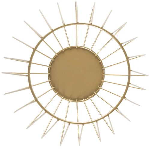 Home Nature  Portavela Chico Otto de Cristal Y Herrería de Metal Dorado 25Øx20 Cm
