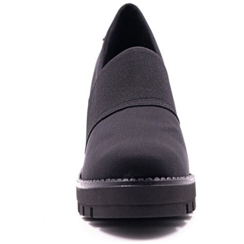 Zapato con Cuña Y Elástico Negro Hispana