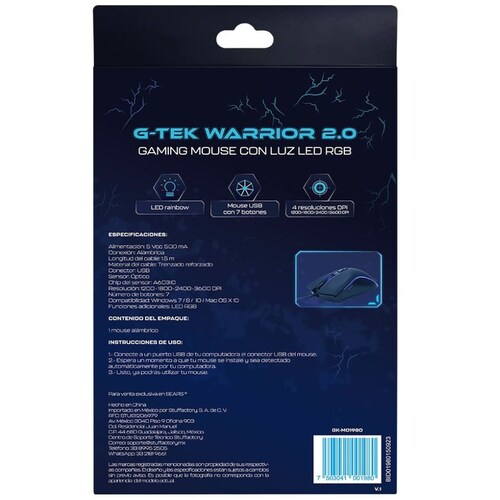 Mouse Gaming Geartek Warrior Gk 300G
