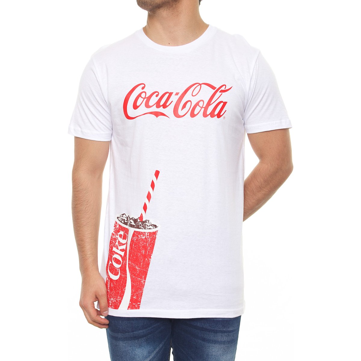 Playera Manga Corta Cuello Redondo para Hombre Coca Cola