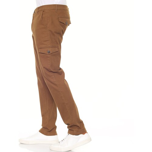 Pantalón Cargo Stretch Gabardina para Hombre Silver Plate