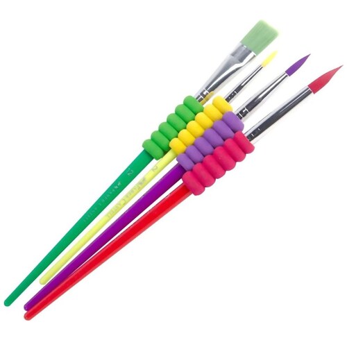 4 Pinceles Eva Grip Pincel Blister Faber-Castell