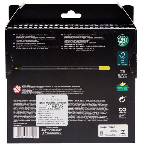 Caja con 100 Ecolapices Super Soft Faber-Castell