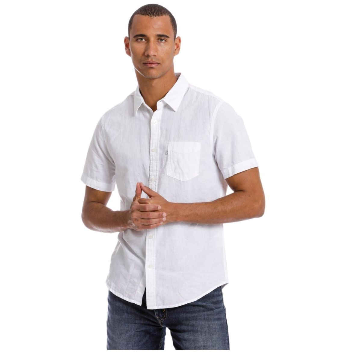 Camisa blanca levis online hombre