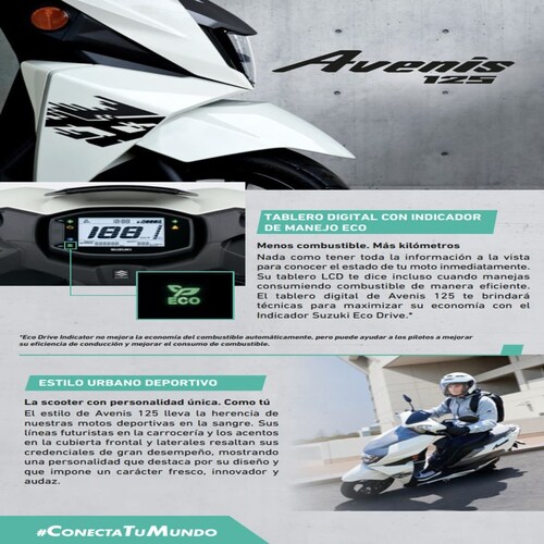 Motoneta Suzuki Avenis 125Cc Blanca 2023