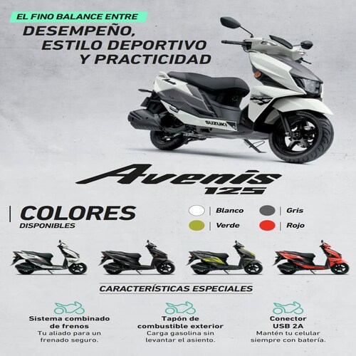 Motoneta Suzuki Avenis 125Cc Blanca 2023