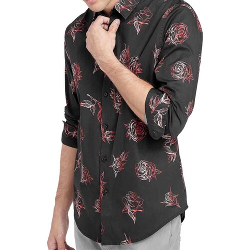 Camisa Guess Factory Manga Larga para Hombre