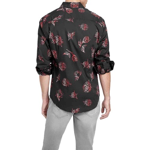 Camisa Guess Factory Manga Larga para Hombre