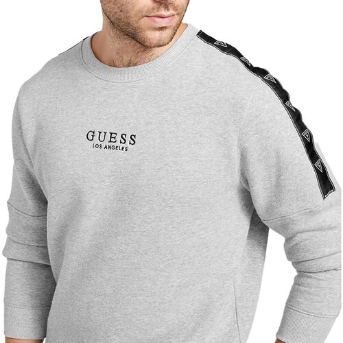 Sudadera Blanca GUESS Hombres Sudadera Eco Aldwin Con Logo