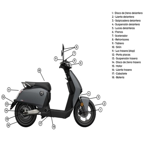 Moto Eléctrica Super Soco Cux 1300W 2024