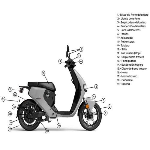 Moto Eléctrica Super Soco Cu Mini 600W 2024