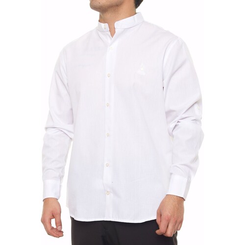 Camisa Casual Manga Larga Cuello Mao para Hombre Polo Club