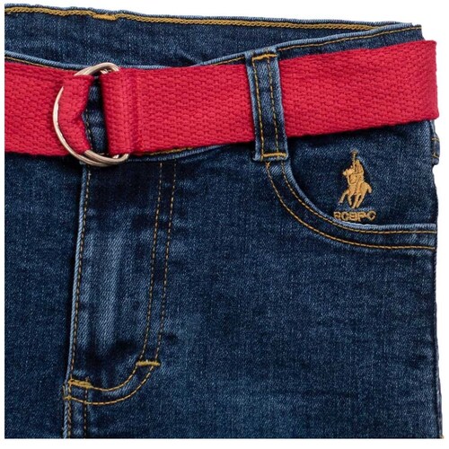 Conjunto 2 Piezas Royal Polo Club Camisa a Cuadros y Pantalón de Mezclilla para Bebé