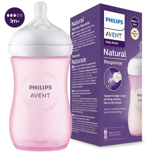  Biberón natural Philips AVENT, 9 oz, pack de 1 : Bebés