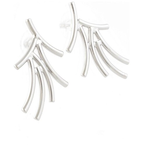 Aretes Largos Plateados Lulu