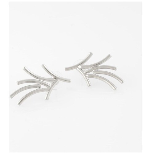 Aretes Largos Plateados Lulu