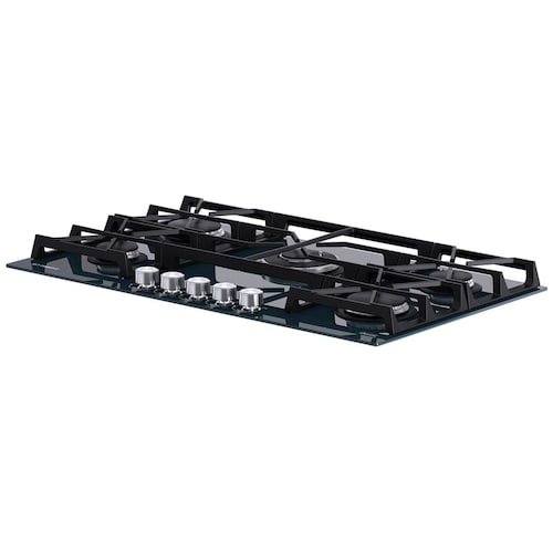 Parrilla Io Mabe a Gas Lp 90 Cm Vidrio Negro Pio96Kmnr0