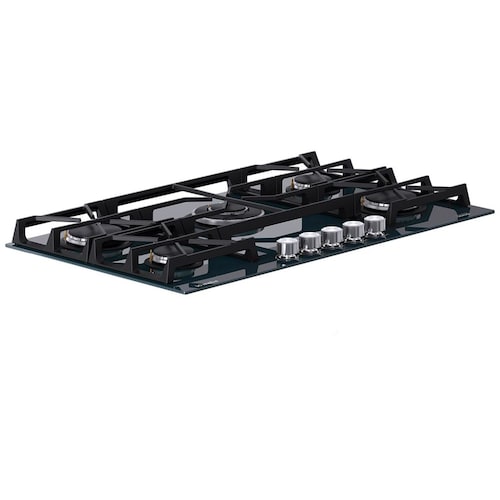 Parrilla Io Mabe a Gas Lp 90 Cm Vidrio Negro Pio96Kmnr0