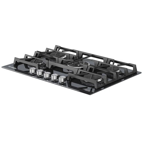Parrilla Io Mabe a Gas Lp 76 Cm Vidrio Negro Pio75Kmnr0