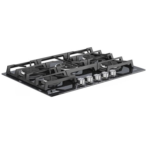 Parrilla Io Mabe a Gas Lp 76 Cm Vidrio Negro Pio75Kmnr0