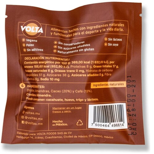 Energy Balls Cacao Café Volta 40G
