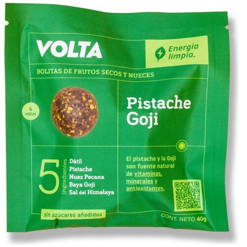 Energy Balls Pistache Goji Volta 40G