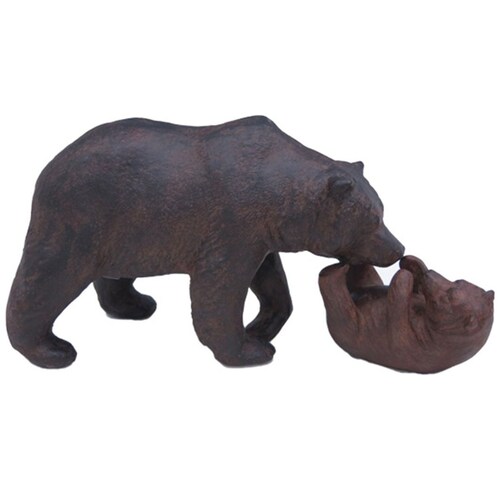 Figura Decorativa de Mamá Oso e Hijo Jugando Mideko Home