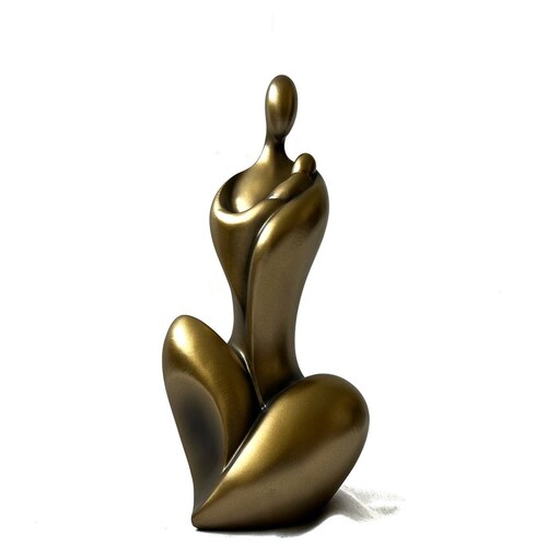 Escultura de Madre e Hijo en Brazos Mideko Home