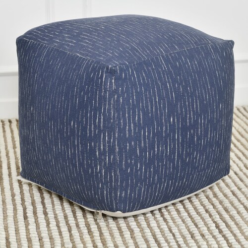 Puff Home & Details Cuadrado 45X45Cm Azul