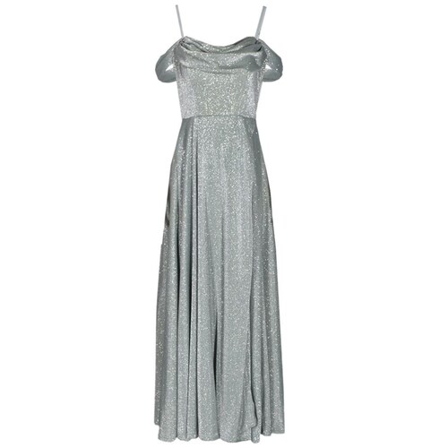 Vestido Largo de Fiesta con Abertura, Glitter y Hombro Caído para Mujer Philosophy Jr Nights