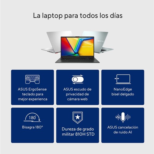 Laptop Asus Vivobook Go E1504Ga-Nj179W Ci3 N305 8G 256G+ Mochila y Mouse
