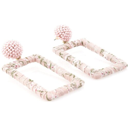 Aretes Rectangulares Rosas C2C
