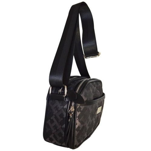 Bolsa Huser Monograma Tipo Crossbody Gris