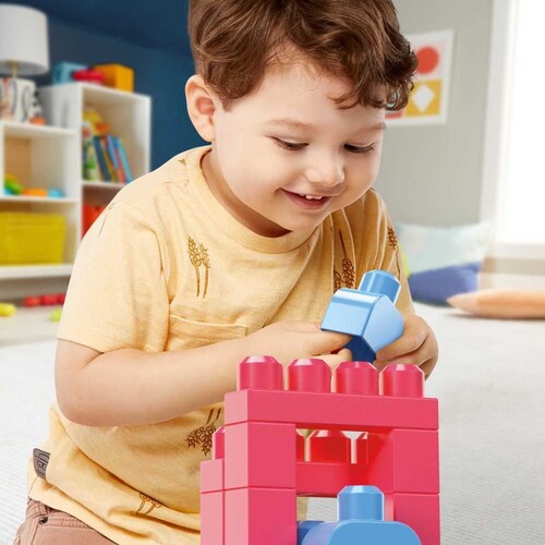 Mega Bloks Juguete Bolsa Construcción 60 Piezas Color Salsa Mattel