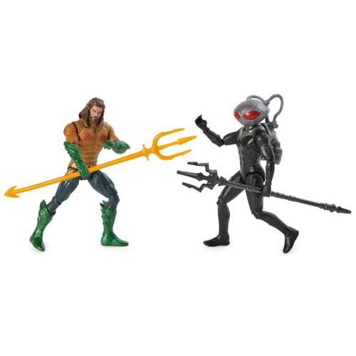 Set de Aquaman y Black Manta con Vehiculo Sub 10Cm