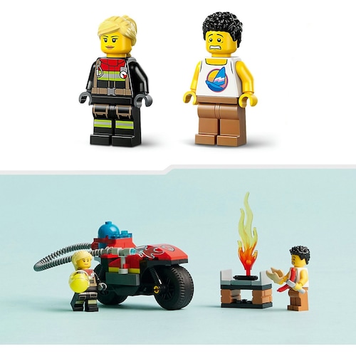 Lego Moto de Rescate de Bomberos