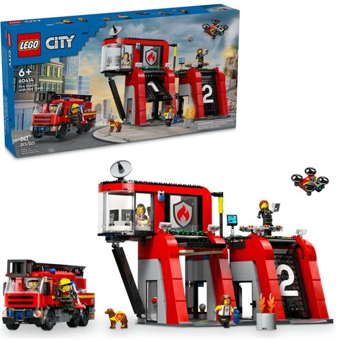 Lego Parque de Bomberos con Camión de Bomberos