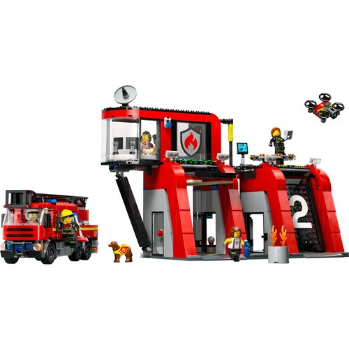 Lego Parque de Bomberos con Camión de Bomberos