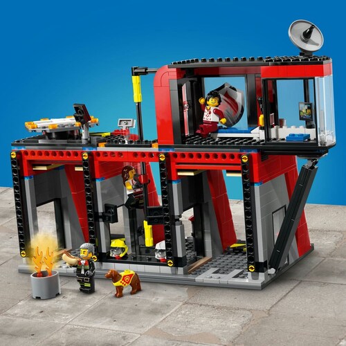Lego Parque de Bomberos con Camión de Bomberos