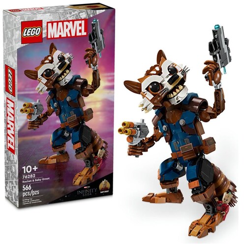 Lego Rocket y Bebé Groot