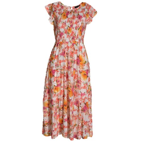 Vestido Largo Estampado con Olanes para Mujer Philosophy Jr