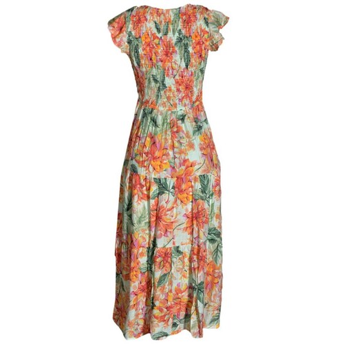 Vestido Largo Estampado,  con Elástico para Mujer Philosophy Jr