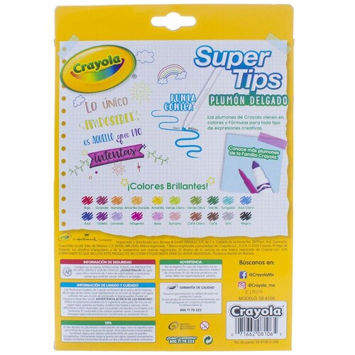 20 Plumones Supertips Crayola