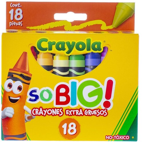 18 Crayones Extra Jumbo So Big  Crayola